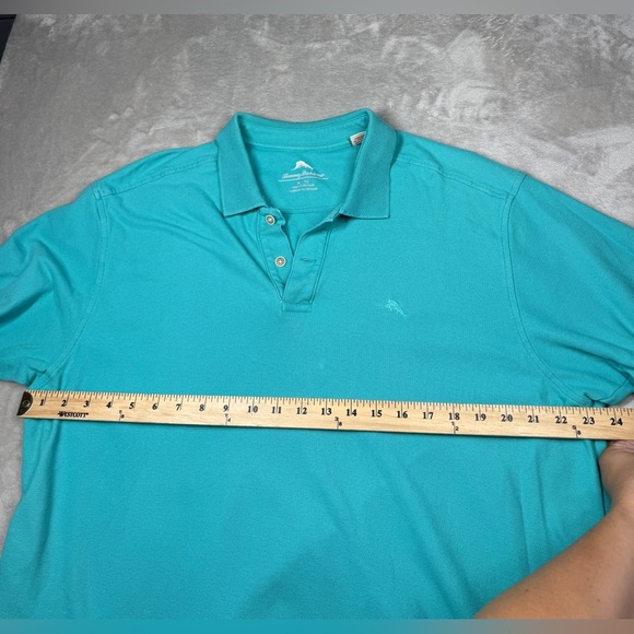 Tommy Bahama Men’s Turquoise Blue 100% Cotton Polo Embroidered Chest Shirt XL - Picture 6 of 16